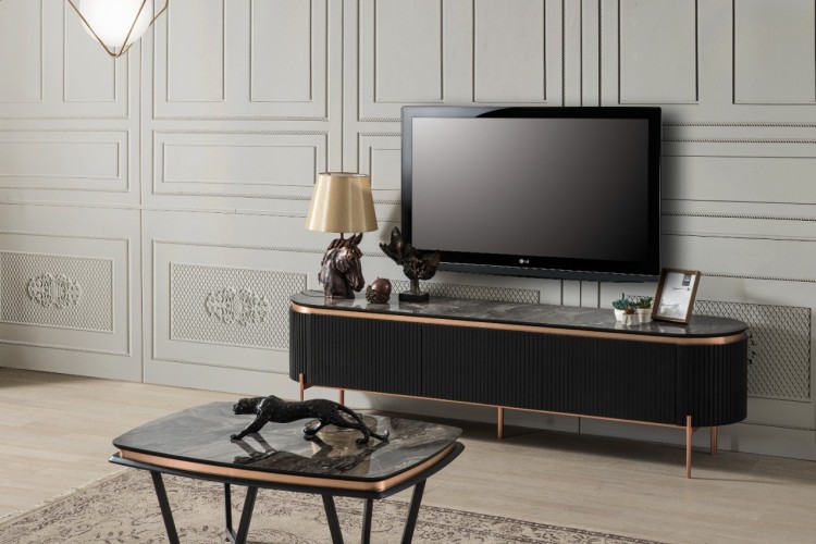 Tesla Black Bronz Tv Ünitesi