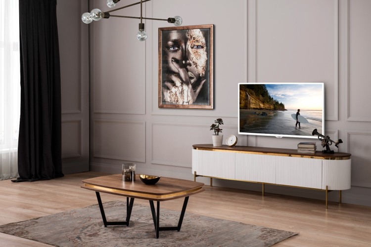 Tesla Ekru Gold Tv Ünitesi