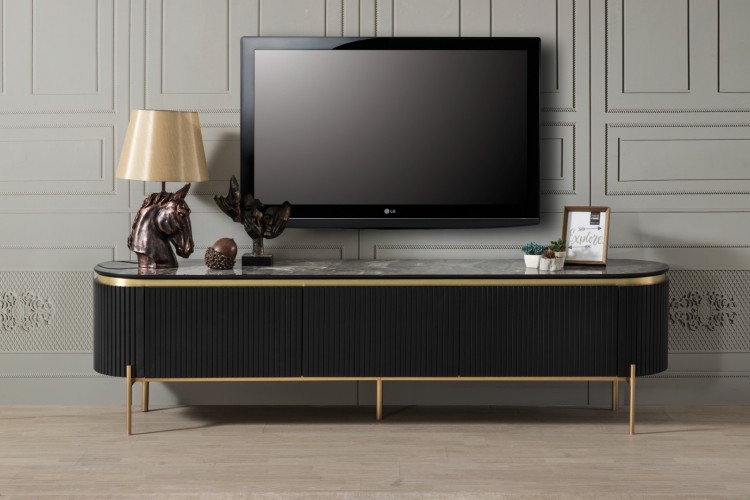 Tesla Black Gold Tv Ünitesi