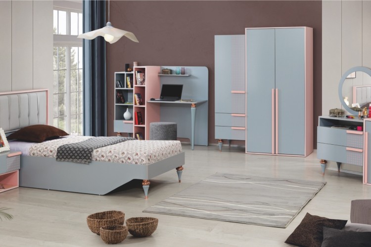 Point Gri-Pembe Genç Odası