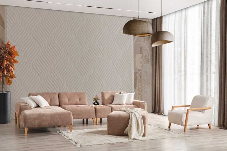 ROLEX Ceviz Köşe Koltuk Takımı